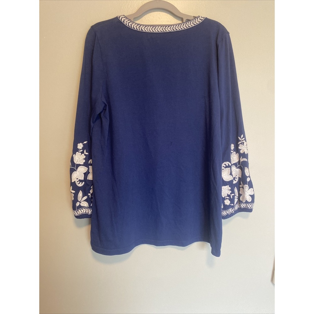 Lilly Pulitzer Kacia Knit Tunic Oyster Bay‎ Navy Size M - Picture 7 of 7